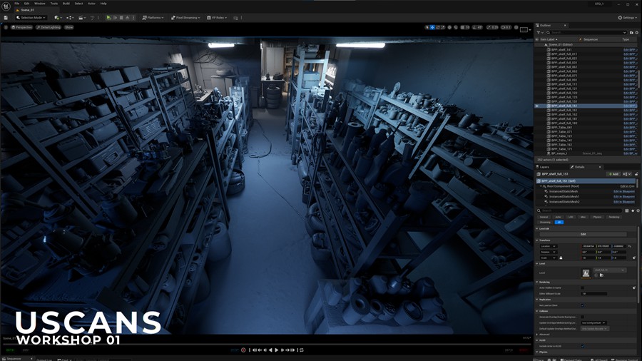 后启示录真实电影风格修车车库修理车间3D模型UE设计素材 Uscans Workshop 01 样机素材 sucaiwan.com