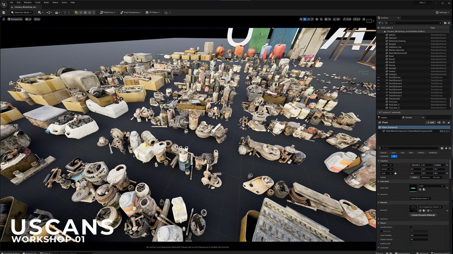 后启示录真实电影风格修车车库修理车间3D模型UE设计素材 Uscans Workshop 01 样机素材 sucaiwan.com
