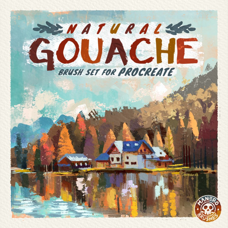 逼真水粉颗粒喷漆水墨数字艺术绘画效果Procreate笔刷画笔设计素材 Natural Gouache Brush Set for Procreate 笔刷资源 第1张-素材湾丨精选海外优质设计素材资源 逼真水粉颗粒喷漆水墨数字艺术绘画效果Procreate笔刷画笔设计素材 Natural Gouache Brush Set for Procreate 笔刷资源 sucaiwan.com