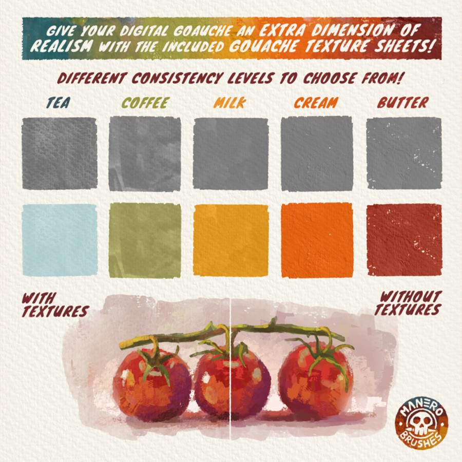 逼真水粉颗粒喷漆水墨数字艺术绘画效果Procreate笔刷画笔设计素材 Natural Gouache Brush Set for Procreate 笔刷资源 第5张-素材湾丨精选海外优质设计素材资源 逼真水粉颗粒喷漆水墨数字艺术绘画效果Procreate笔刷画笔设计素材 Natural Gouache Brush Set for Procreate 笔刷资源 sucaiwan.com