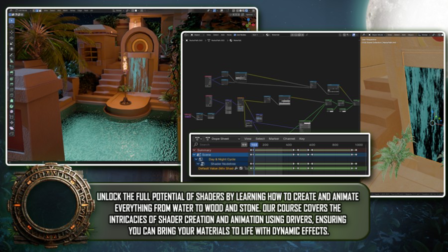 Blender大场景环境3D模块化模型建模制作视频教程 中英文字幕 Blender 4: The Modular and Kitbash Environment Guide 设计教程 第8张-素材湾丨精选海外优质设计素材资源 Blender大场景环境3D模块化模型建模制作视频教程 中英文字幕 Blender 4: The Modular and Kitbash Environment Guide 设计教程 sucaiwan.com