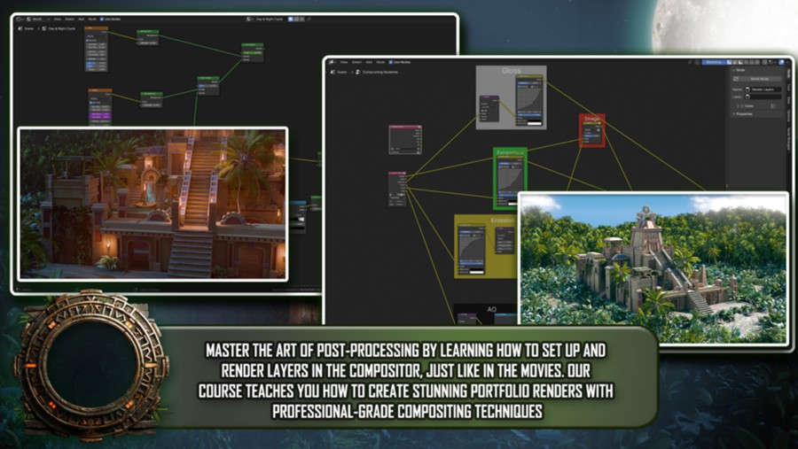 Blender大场景环境3D模块化模型建模制作视频教程 中英文字幕 Blender 4: The Modular and Kitbash Environment Guide 设计教程 第9张-素材湾丨精选海外优质设计素材资源 Blender大场景环境3D模块化模型建模制作视频教程 中英文字幕 Blender 4: The Modular and Kitbash Environment Guide 设计教程 sucaiwan.com