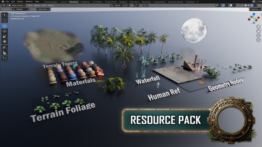Blender大场景环境3D模块化模型建模制作视频教程 中英文字幕 Blender 4: The Modular and Kitbash Environment Guide 设计教程 第17张-素材湾丨精选海外优质设计素材资源 Blender大场景环境3D模块化模型建模制作视频教程 中英文字幕 Blender 4: The Modular and Kitbash Environment Guide 设计教程 sucaiwan.com