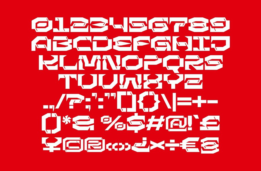 现代未来派杂志海报标题设计装饰英文字体安装包 Grexon – Modern Techno Font 设计素材 sucaiwan.com