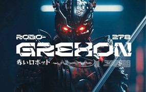 现代未来派杂志海报标题设计装饰英文字体安装包 Grexon – Modern Techno Font