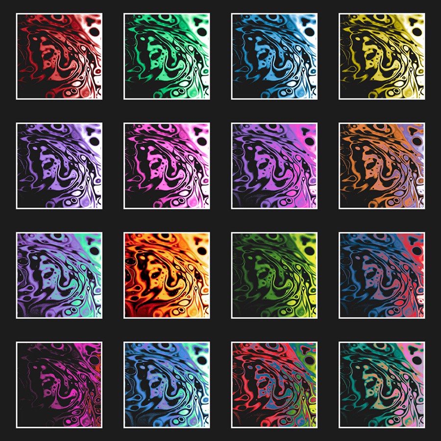 16款时尚热像仪感应酸性海报封面设计PS渐变预设包 Gradient Pack Vol.1 插件预设 sucaiwan.com