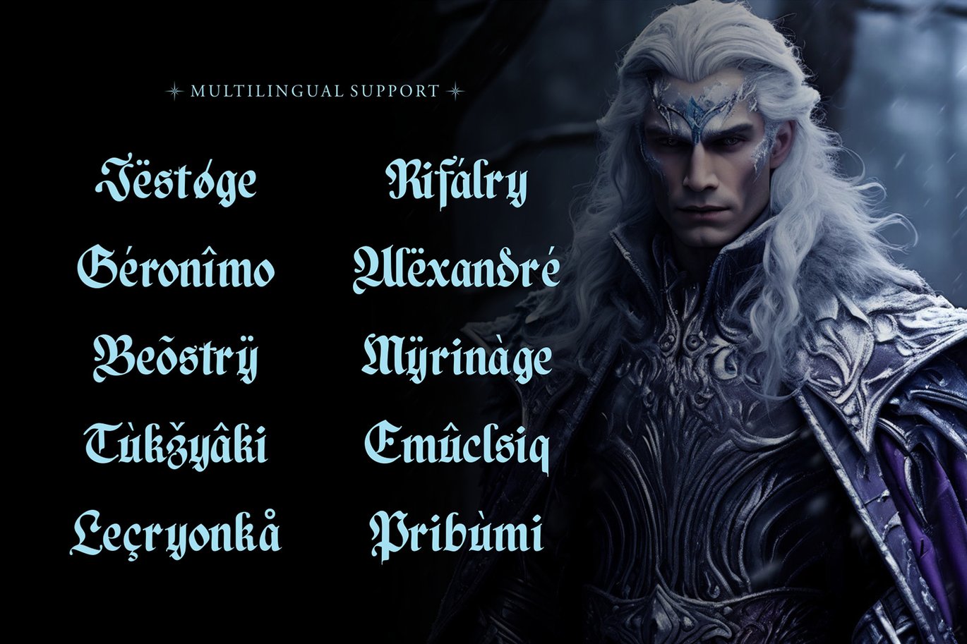 现代怀旧品牌海报电影街头服饰徽标设计装饰英文字体安装包 Basefigh – Medieval Rounded Blackletter Font 设计素材 第14张-素材湾丨精选海外优质设计素材资源 现代怀旧品牌海报电影街头服饰徽标设计装饰英文字体安装包 Basefigh – Medieval Rounded Blackletter Font 设计素材 sucaiwan.com