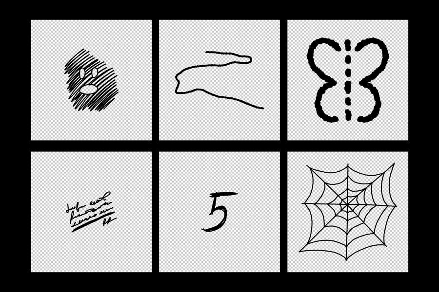 2000+款街头涂鸦线条字母数字符号箭头形状抽象艺术PNG免抠图设计素材 Scron — 2000+ Monoliner Scribbles 图片素材 sucaiwan.com