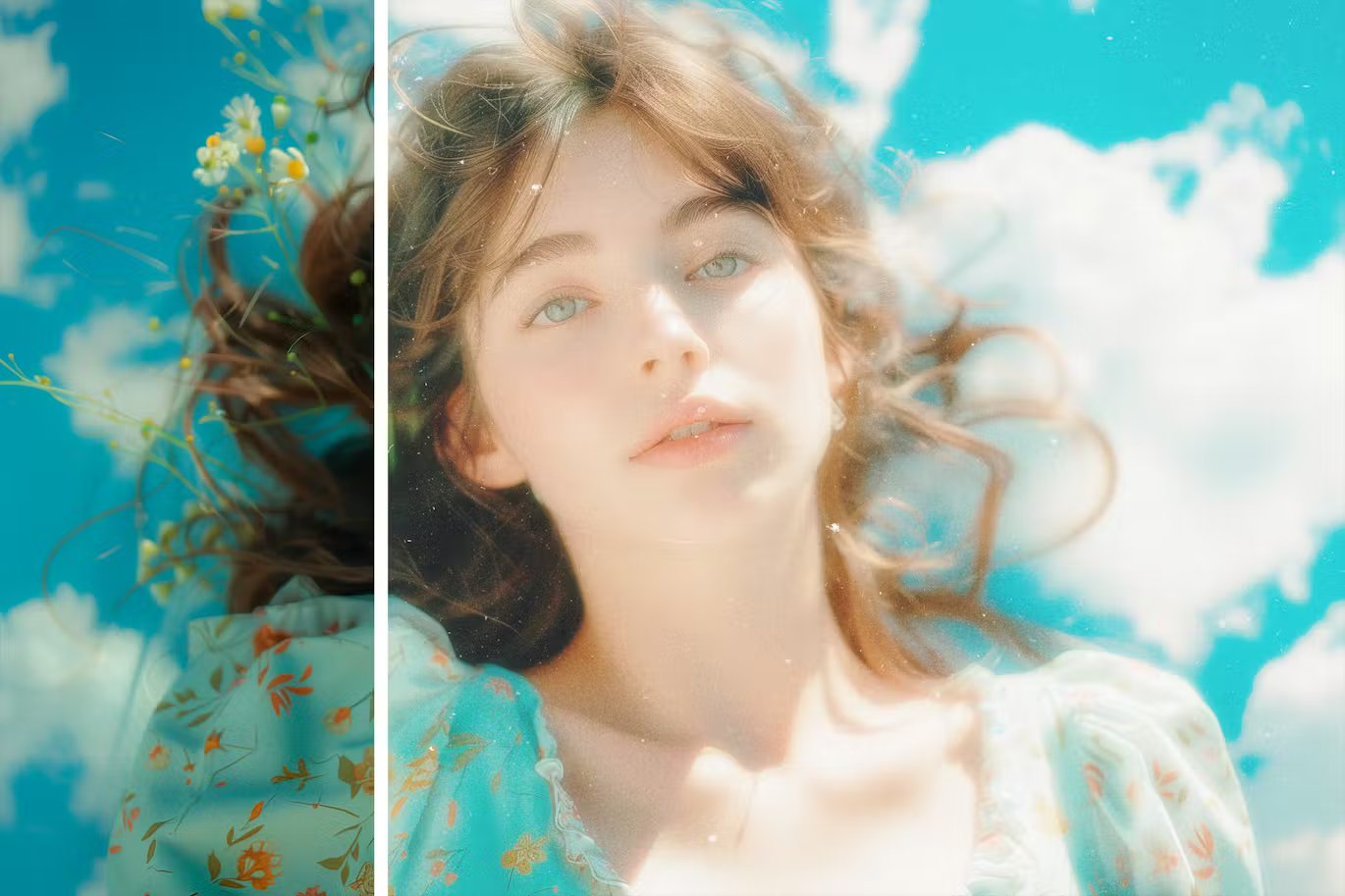 梦幻发光文艺照片效果图层样式Photoshop模板 Dream Glowing Photo Effect 插件预设 sucaiwan.com