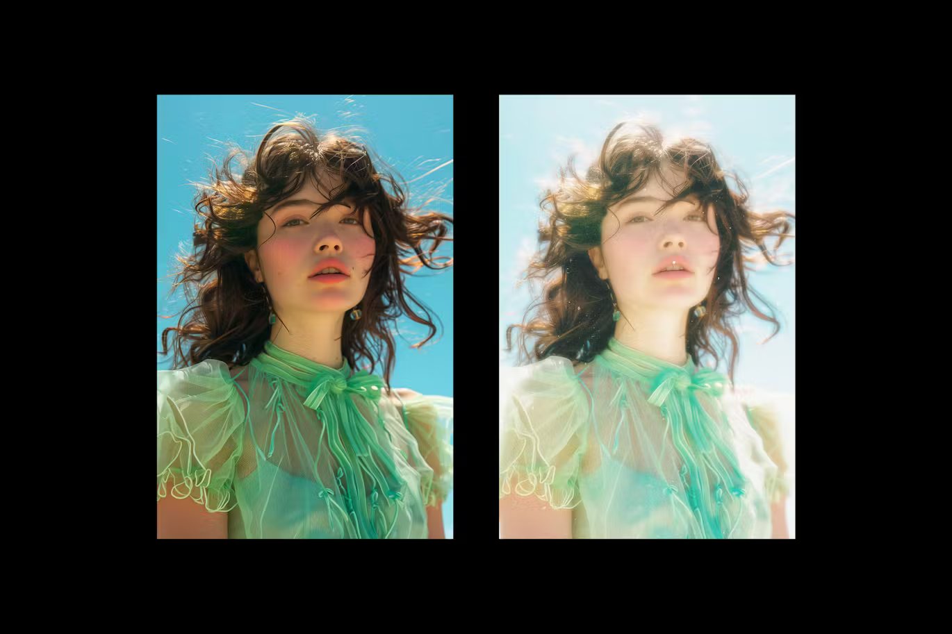 梦幻发光文艺照片效果图层样式Photoshop模板 Dream Glowing Photo Effect 插件预设 sucaiwan.com