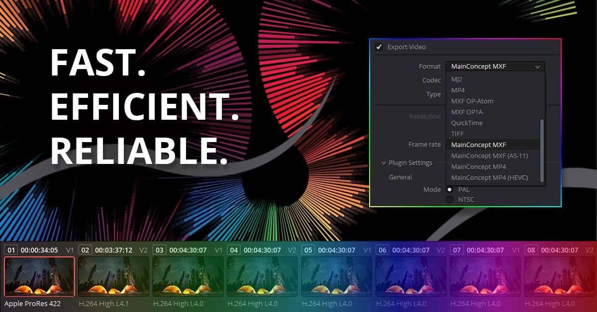 达芬奇插件:视频渲染编解码器输出插件 MainConcept Codec Plugin for DaVinci Resolve v1.6 CE Win , 第1张-素材湾丨精选海外优质设计素材资源 达芬奇插件:视频渲染编解码器输出插件 MainConcept Codec Plugin for DaVinci Resolve v1.6 CE Win , sucaiwan.com