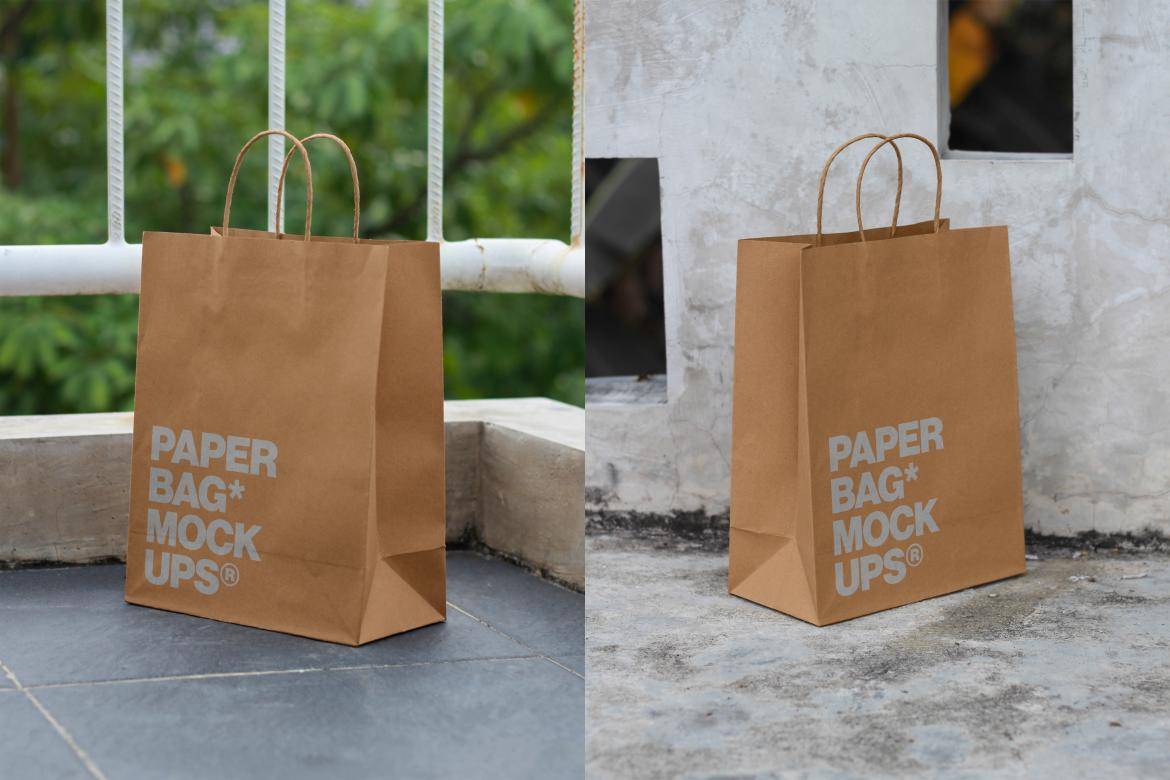 9款逼真品牌VI设计手提购物纸袋展示效果图PS贴图样机模板素材 Outdoor Paper Bag Mockup Collection 样机素材 第3张-素材湾丨精选海外优质设计素材资源 9款逼真品牌VI设计手提购物纸袋展示效果图PS贴图样机模板素材 Outdoor Paper Bag Mockup Collection 样机素材 sucaiwan.com