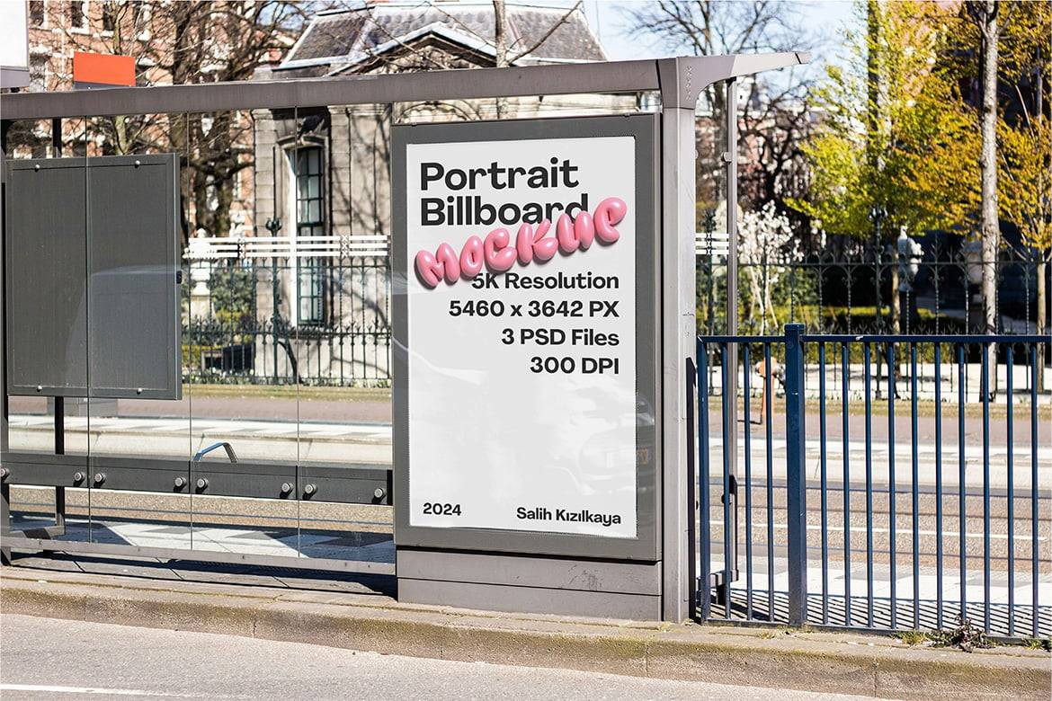 时尚城市街头海报招贴车站广告牌设计展示效果图PS贴图样机模板素材 Portrait Billboards 样机素材 第4张-素材湾丨精选海外优质设计素材资源 时尚城市街头海报招贴车站广告牌设计展示效果图PS贴图样机模板素材 Portrait Billboards 样机素材 sucaiwan.com