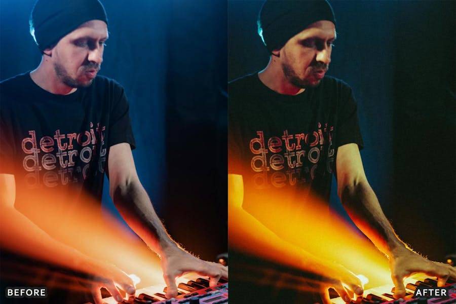 8组霓虹灯效果音乐会人像摄影照片调色Lightroom预设 Concert Lightroom Presets 插件预设 sucaiwan.com