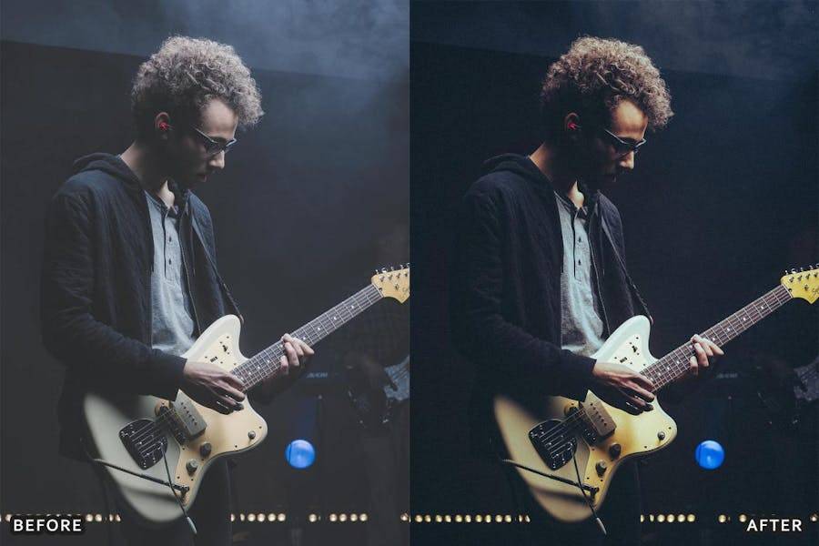 8组霓虹灯效果音乐会人像摄影照片调色Lightroom预设 Concert Lightroom Presets 插件预设 sucaiwan.com