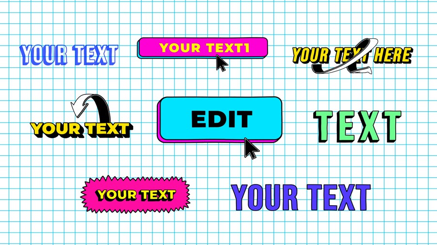 22个卡通箭头标题动画PR模板 Cartoon Arrows And Titles 影视音频 sucaiwan.com