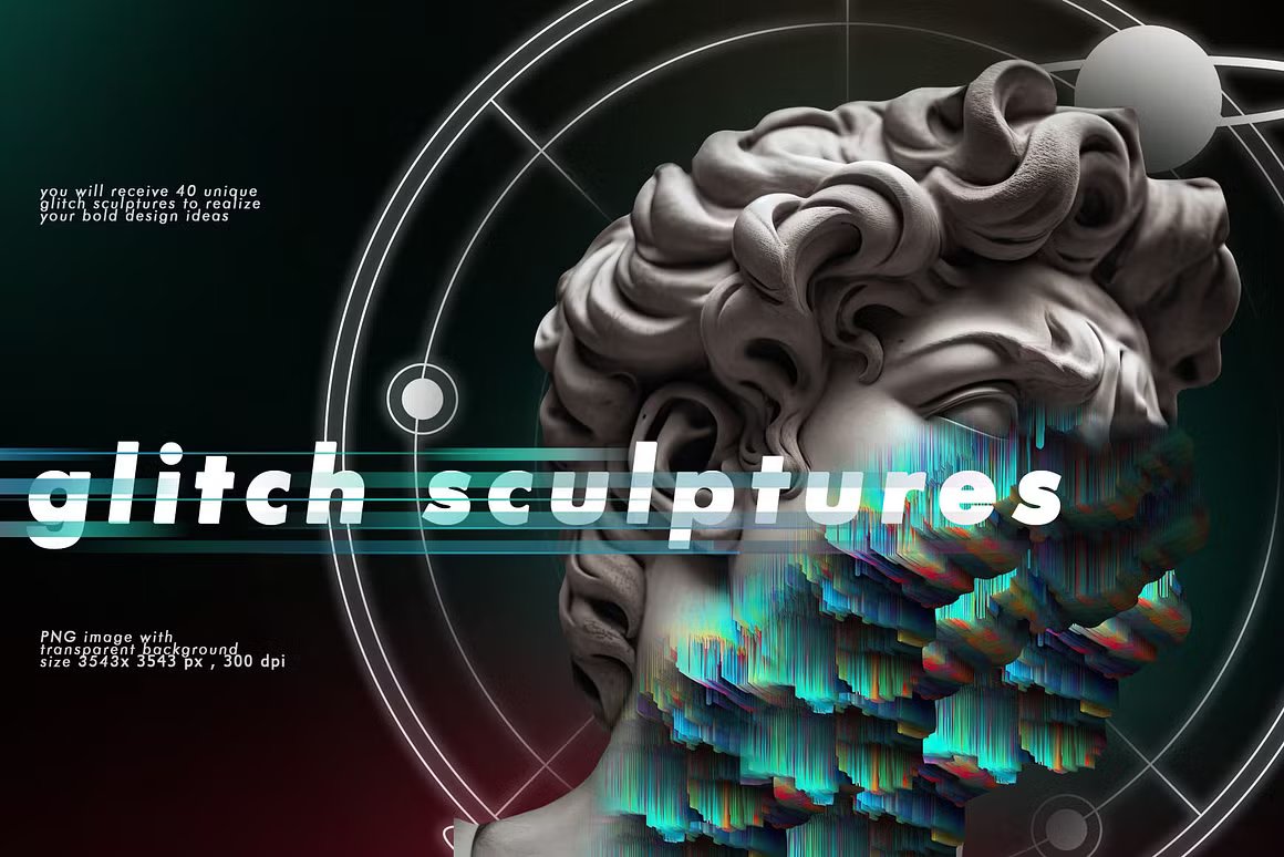 191款未来主义抽象故障插图作品/原创雕塑/故障雕塑/故障背景/扭曲线条元素/现代视觉失真毛刺效果海报设计故障元素 GLITCH SCULPTURES COLLECTION 图片素材 第4张-素材湾丨精选海外优质设计素材资源 191款未来主义抽象故障插图作品/原创雕塑/故障雕塑/故障背景/扭曲线条元素/现代视觉失真毛刺效果海报设计故障元素 GLITCH SCULPTURES COLLECTION 图片素材 sucaiwan.com