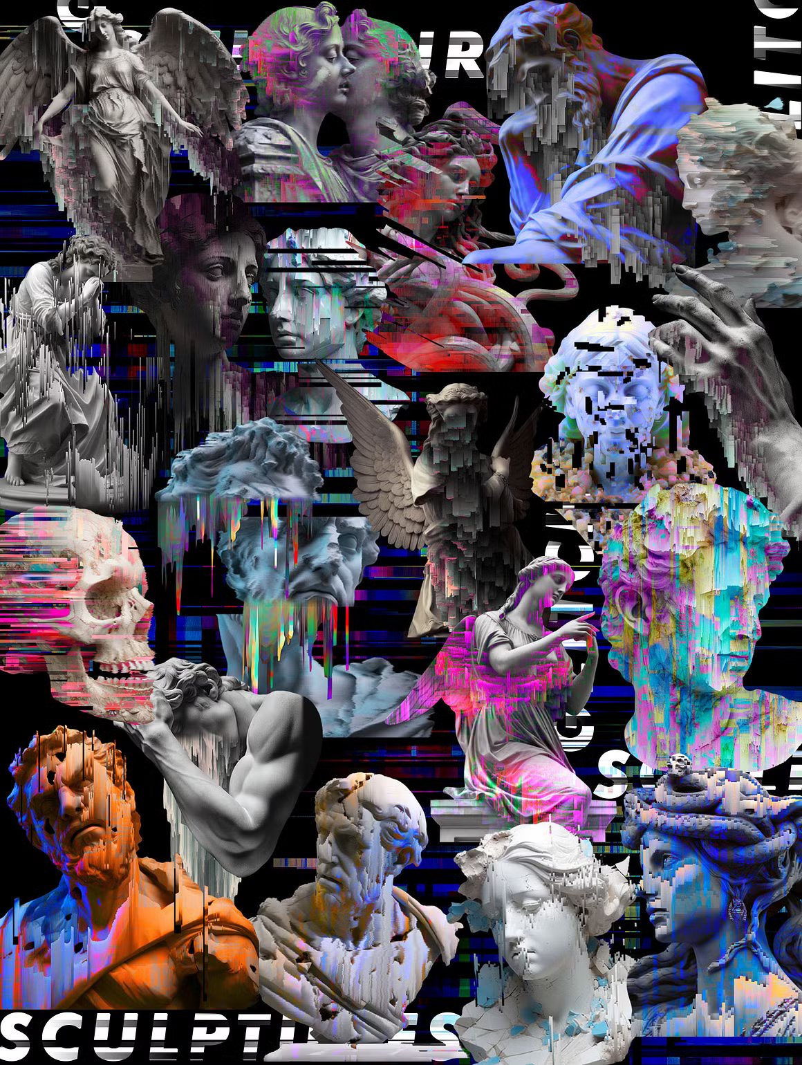 191款未来主义抽象故障插图作品/原创雕塑/故障雕塑/故障背景/扭曲线条元素/现代视觉失真毛刺效果海报设计故障元素 GLITCH SCULPTURES COLLECTION 图片素材 第7张-素材湾丨精选海外优质设计素材资源 191款未来主义抽象故障插图作品/原创雕塑/故障雕塑/故障背景/扭曲线条元素/现代视觉失真毛刺效果海报设计故障元素 GLITCH SCULPTURES COLLECTION 图片素材 sucaiwan.com