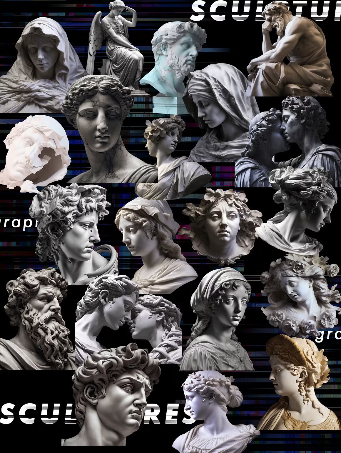 191款未来主义抽象故障插图作品/原创雕塑/故障雕塑/故障背景/扭曲线条元素/现代视觉失真毛刺效果海报设计故障元素 GLITCH SCULPTURES COLLECTION 图片素材 第14张-素材湾丨精选海外优质设计素材资源 191款未来主义抽象故障插图作品/原创雕塑/故障雕塑/故障背景/扭曲线条元素/现代视觉失真毛刺效果海报设计故障元素 GLITCH SCULPTURES COLLECTION 图片素材 sucaiwan.com