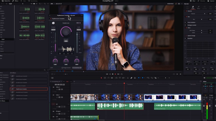 Boris FX 终极音频降噪去杂音回响修复增强PR/AU/AVID/FCPX/达芬奇插件激活版 CrumplePop Pro for Mac/Win v2024.0.12 插件预设 sucaiwan.com