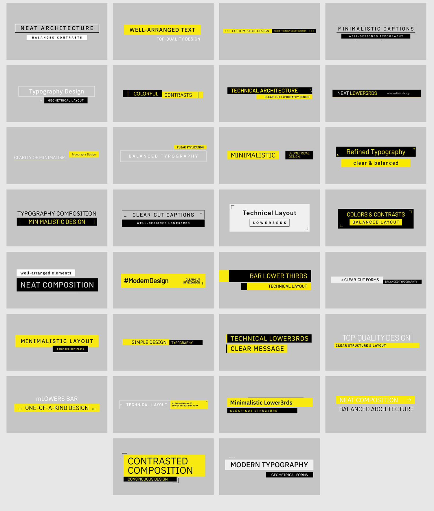 MotionVFX - mLowers Bar 50种视频开场场景人物介绍标题图形叠加层动画FCPX插件 , sucaiwan.com