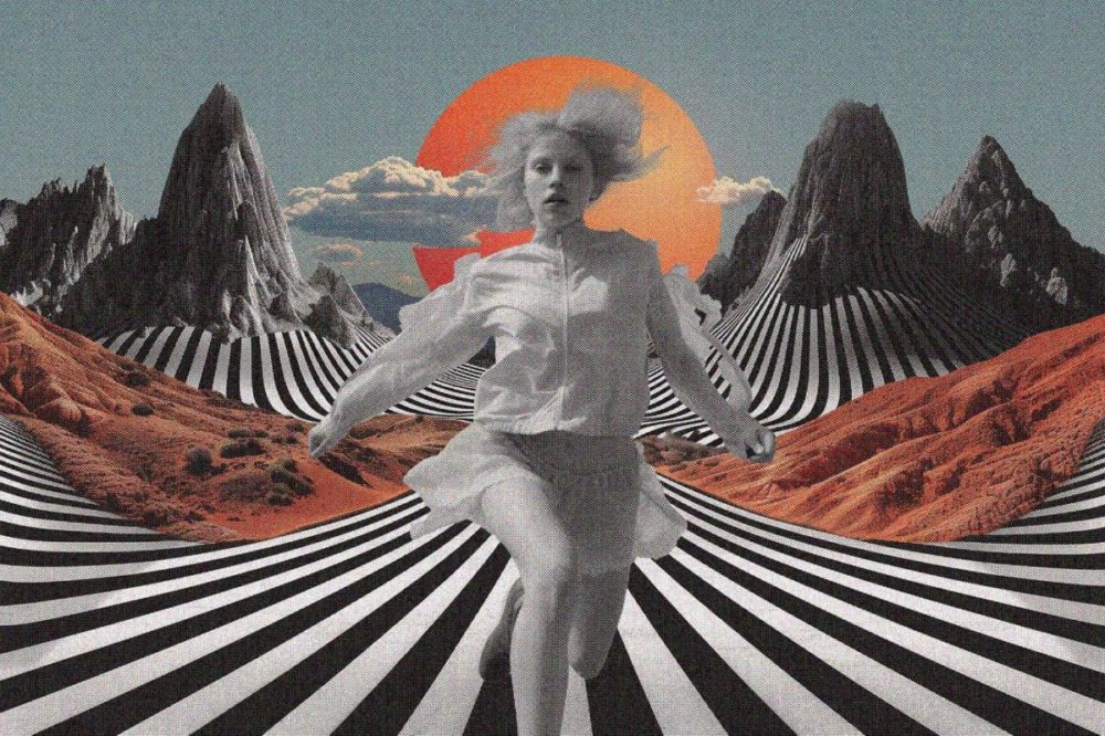 70年代复古蒸汽波风格VHS模拟半色调老式照片效果PS特效滤镜样机模板 Trippy Halftone Collage Effect 插件预设 sucaiwan.com