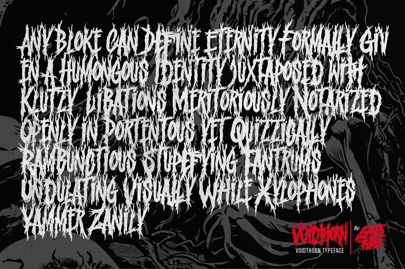 哥特式黑色金属海报徽标设计装饰英文字体安装包 Voidthorn – Black Metal Font 设计素材 sucaiwan.com