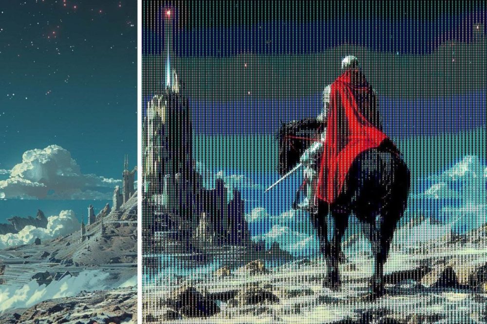 复古8位图像素风CRT屏幕显示模拟照片效果PS特效滤镜样机 Retro Console Photo Effect 插件预设 sucaiwan.com