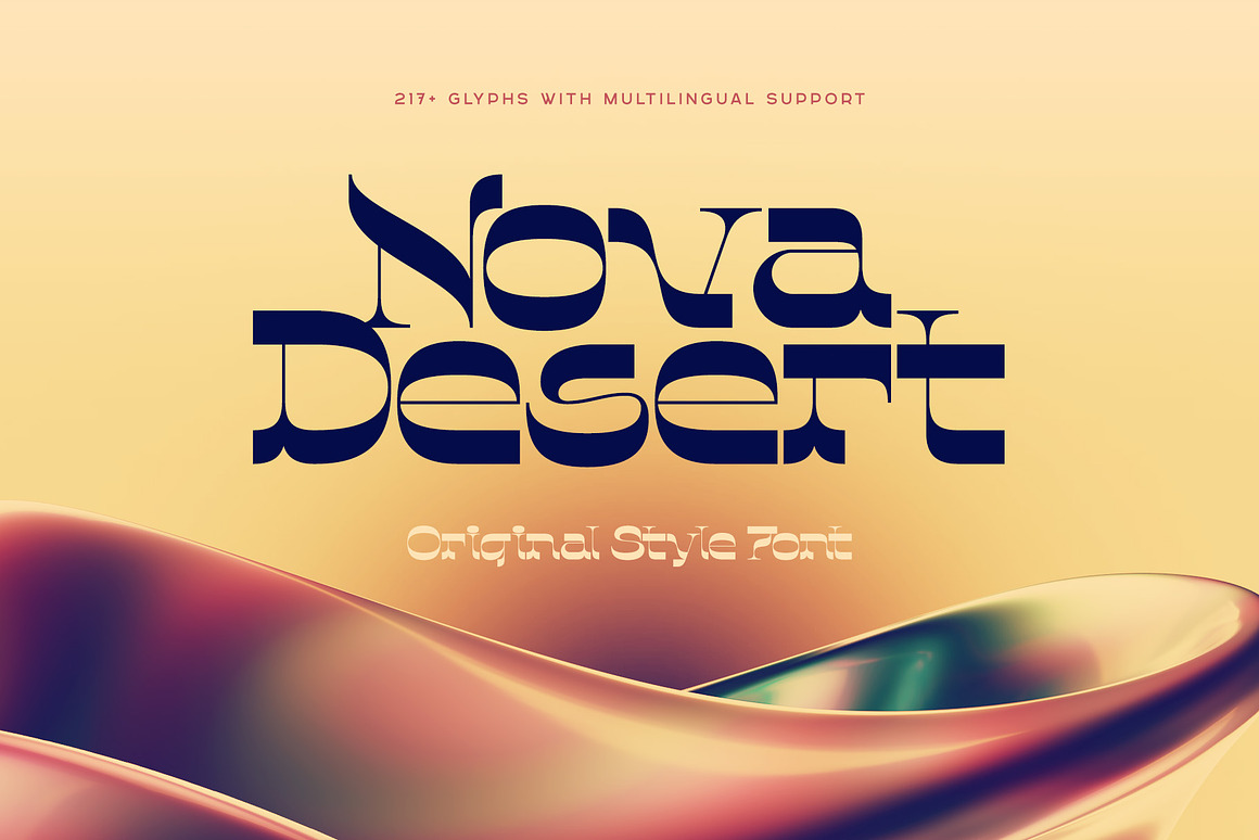 时尚优雅杂志海报徽标设计衬线英文字体安装包 Nova Desert — Original Style font 设计素材 sucaiwan.com
