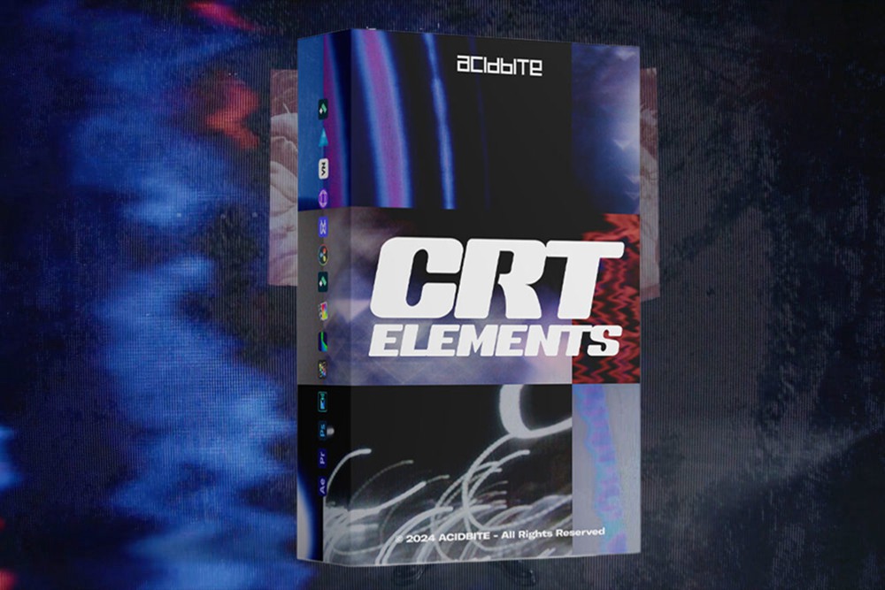 260+组复古CRT信号故障纹理模拟闪光光晕叠加视频SFX音效调色素材套装 AcidBite – CRT Elements 影视音频 sucaiwan.com