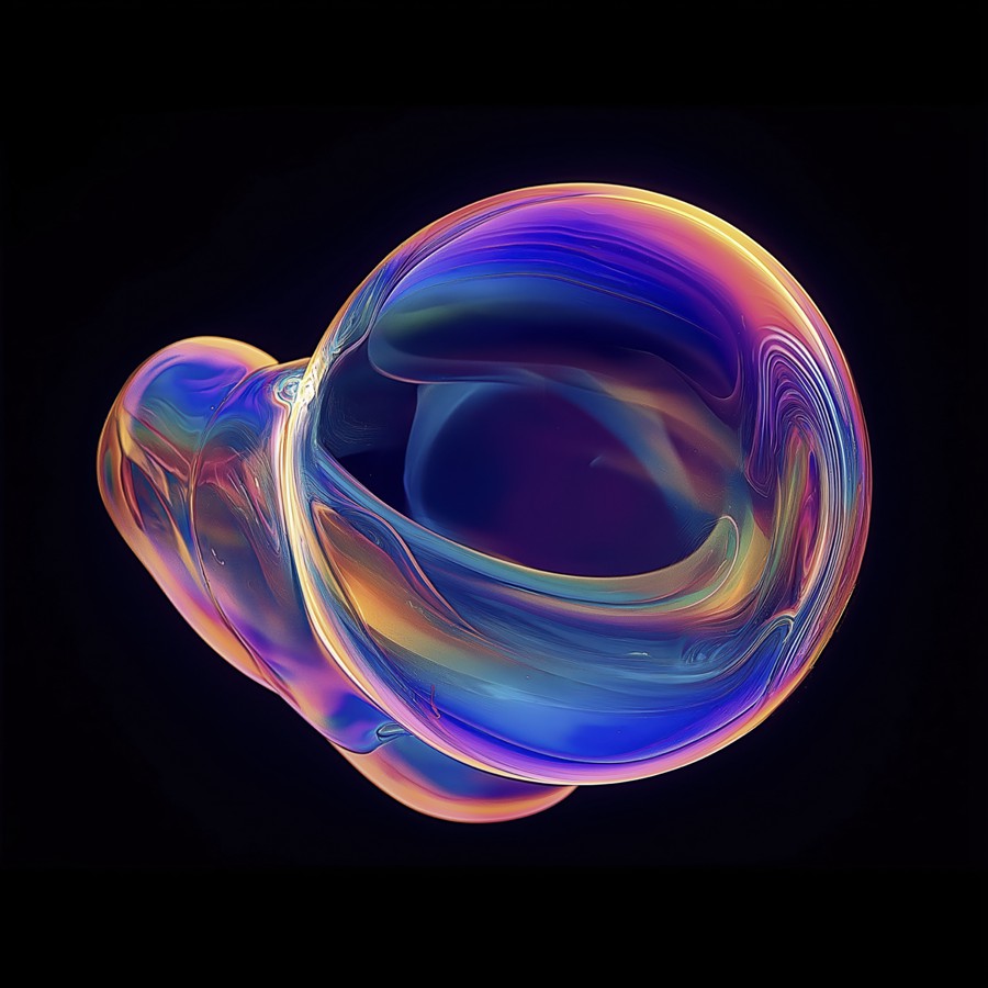 29款未来科幻多彩渐变流体肥皂泡气泡圆球4K高清PNG免抠图设计素材 Vivid Spheroids 图片素材 sucaiwan.com