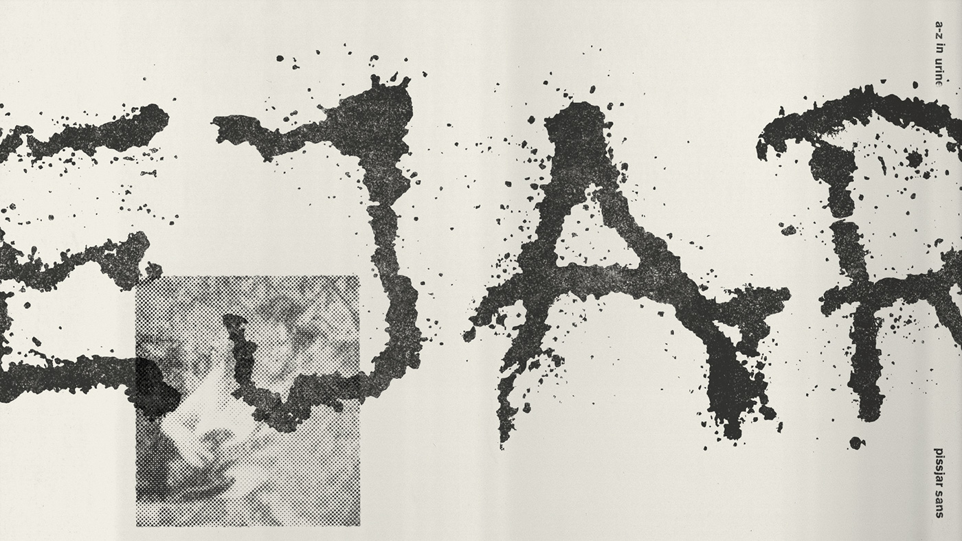 英文字体：复古液体泼溅泼洒飞溅独特抽象Logo海报排版设计装饰无衬线装饰字体 Pissjar Sans Typeface , sucaiwan.com