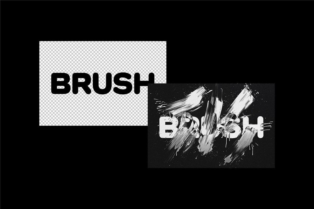 做旧艺术手工涂鸦墨水飞溅喷墨抽象文本标题PSD效果 , sucaiwan.com