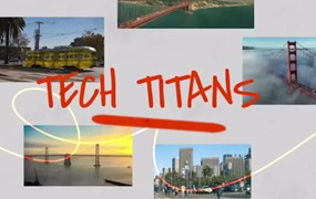 AE/PR/FCPX/达芬奇模板:创意拼贴艺术定格动画翻转品牌设计栏目包装开场片头短片