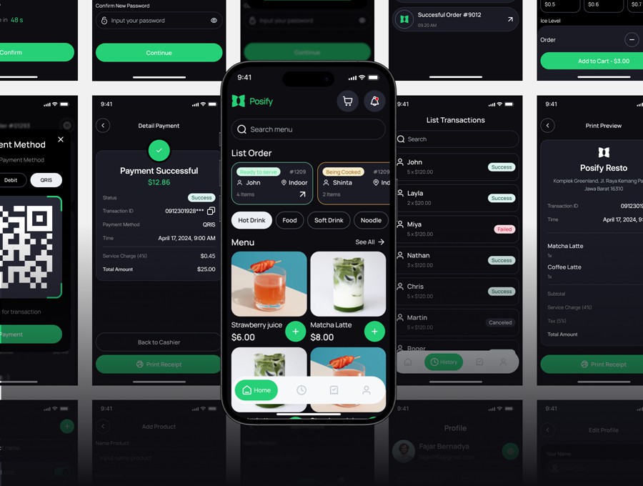 84+屏双配色果汁饮料咖啡在线下单购买APP UI界面设计Figma模板套件 Posify – Mobile Point of Sale UI KIT APP UI 第4张-素材湾丨精选海外优质设计素材资源 84+屏双配色果汁饮料咖啡在线下单购买APP UI界面设计Figma模板套件 Posify – Mobile Point of Sale UI KIT APP UI sucaiwan.com