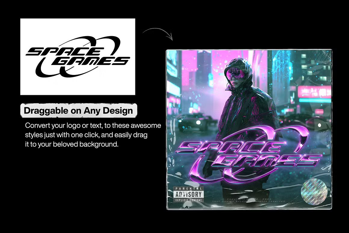 复古Y2K千禧年美学金属质感3D酸性镀铬LOGO形状标题文字特效样机PSD源文件Y2K Chrome Text Effects Vol.2 插件预设 第3张-素材湾丨精选海外优质设计素材资源 复古Y2K千禧年美学金属质感3D酸性镀铬LOGO形状标题文字特效样机PSD源文件Y2K Chrome Text Effects Vol.2 插件预设 sucaiwan.com