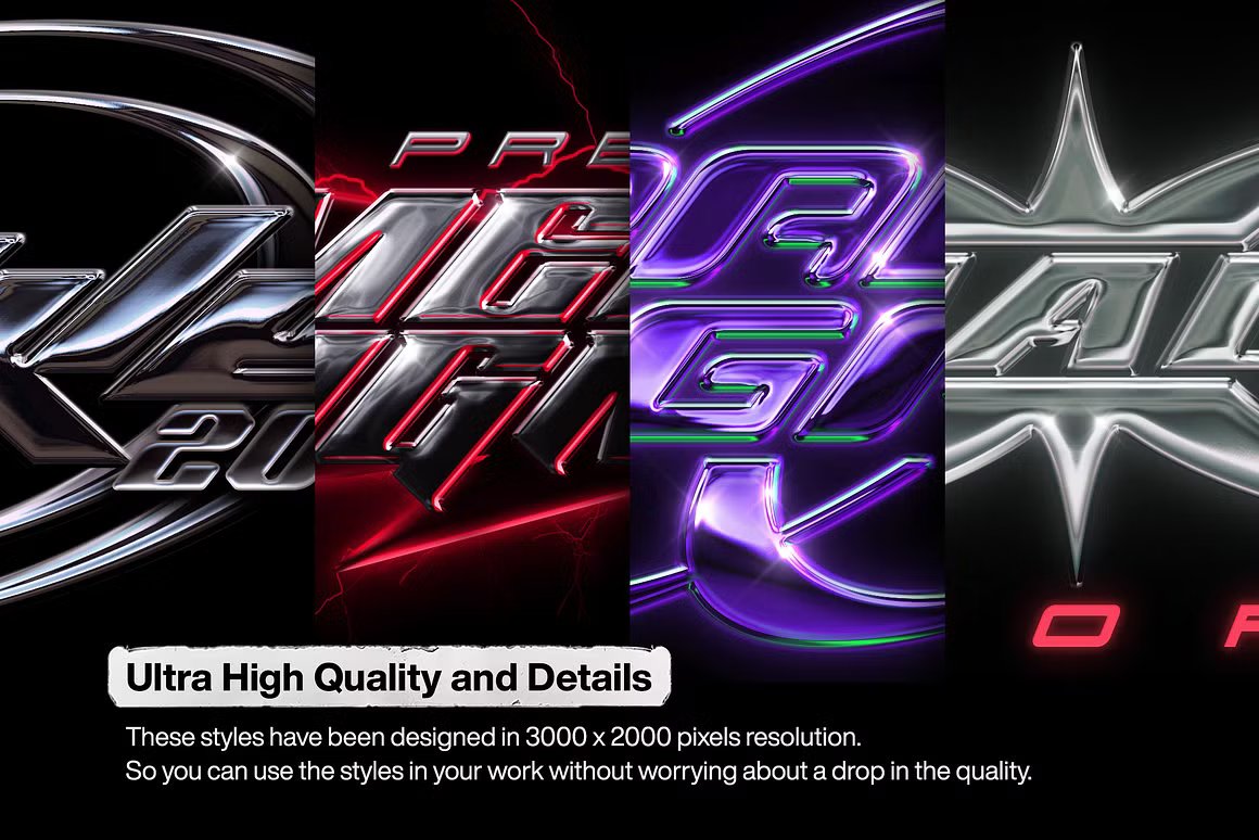 复古Y2K千禧年美学金属质感3D酸性镀铬LOGO形状标题文字特效样机PSD源文件Y2K Chrome Text Effects Vol.2 插件预设 第5张-素材湾丨精选海外优质设计素材资源 复古Y2K千禧年美学金属质感3D酸性镀铬LOGO形状标题文字特效样机PSD源文件Y2K Chrome Text Effects Vol.2 插件预设 sucaiwan.com