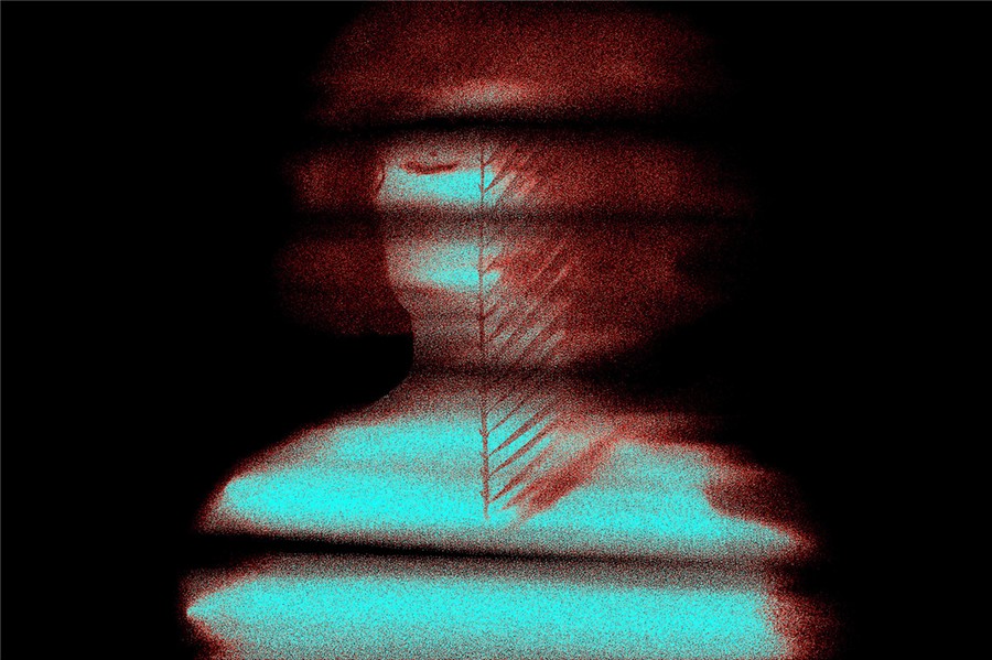 3款潮流复古颗粒尘埃动感沙尘暴朋克故障风扭曲模糊ps特效样机 Sandstorm Distortion Photo Effect , sucaiwan.com