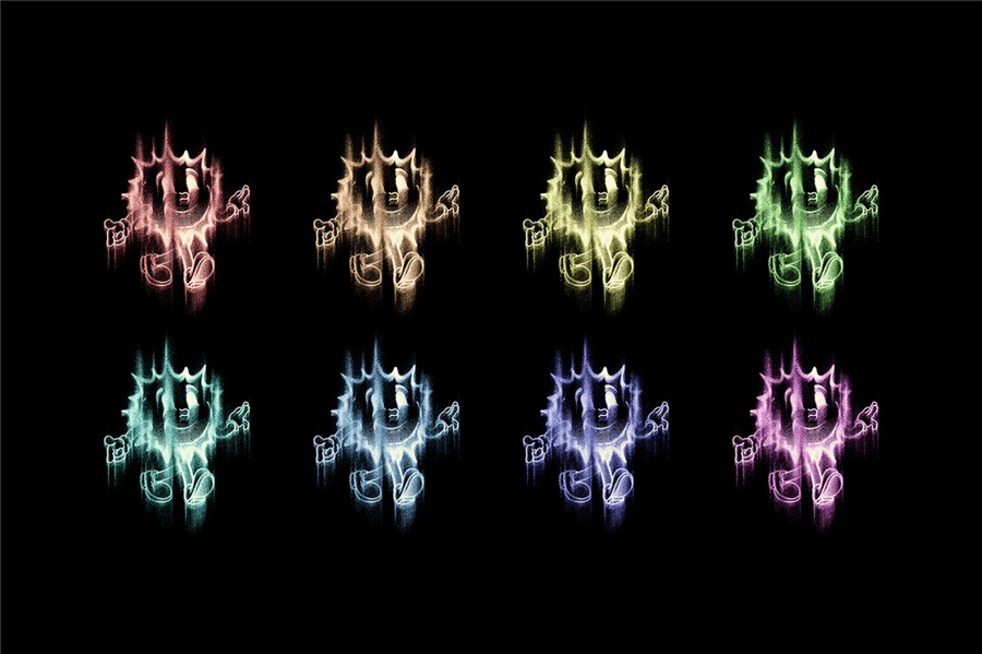 3款潮流复古颗粒尘埃动感沙尘暴朋克故障风扭曲模糊ps特效样机 Sandstorm Distortion Photo Effect , sucaiwan.com