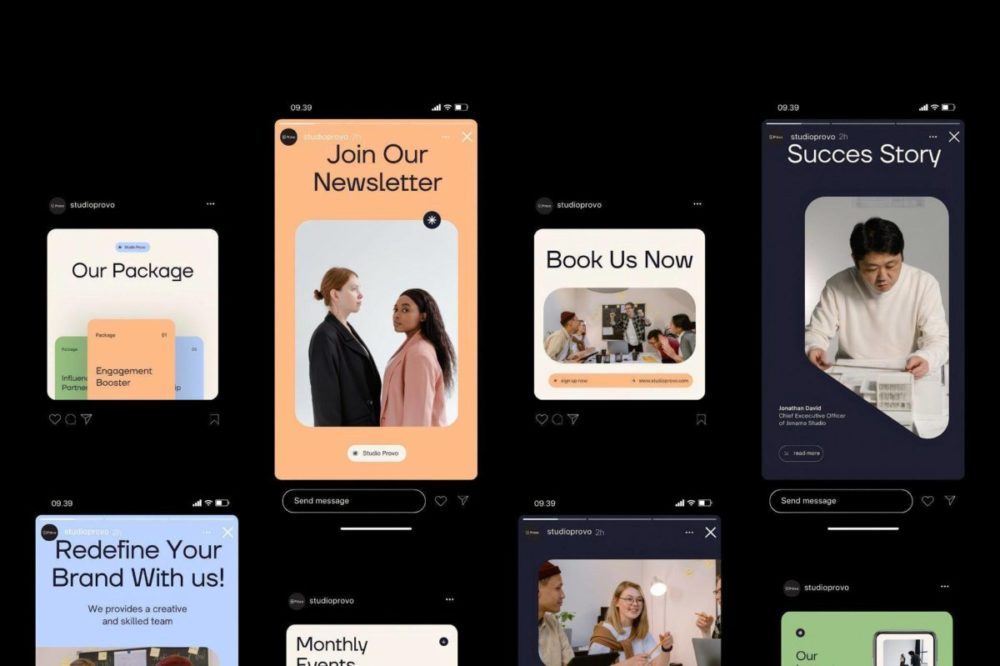 时尚简约INS风品牌推广社交媒体公众号推文电商海报设计Canva模板素材 BUSINESS — Instagram Templates 幻灯图表 第1张-素材湾丨精选海外优质设计素材资源 时尚简约INS风品牌推广社交媒体公众号推文电商海报设计Canva模板素材 BUSINESS — Instagram Templates 幻灯图表 sucaiwan.com