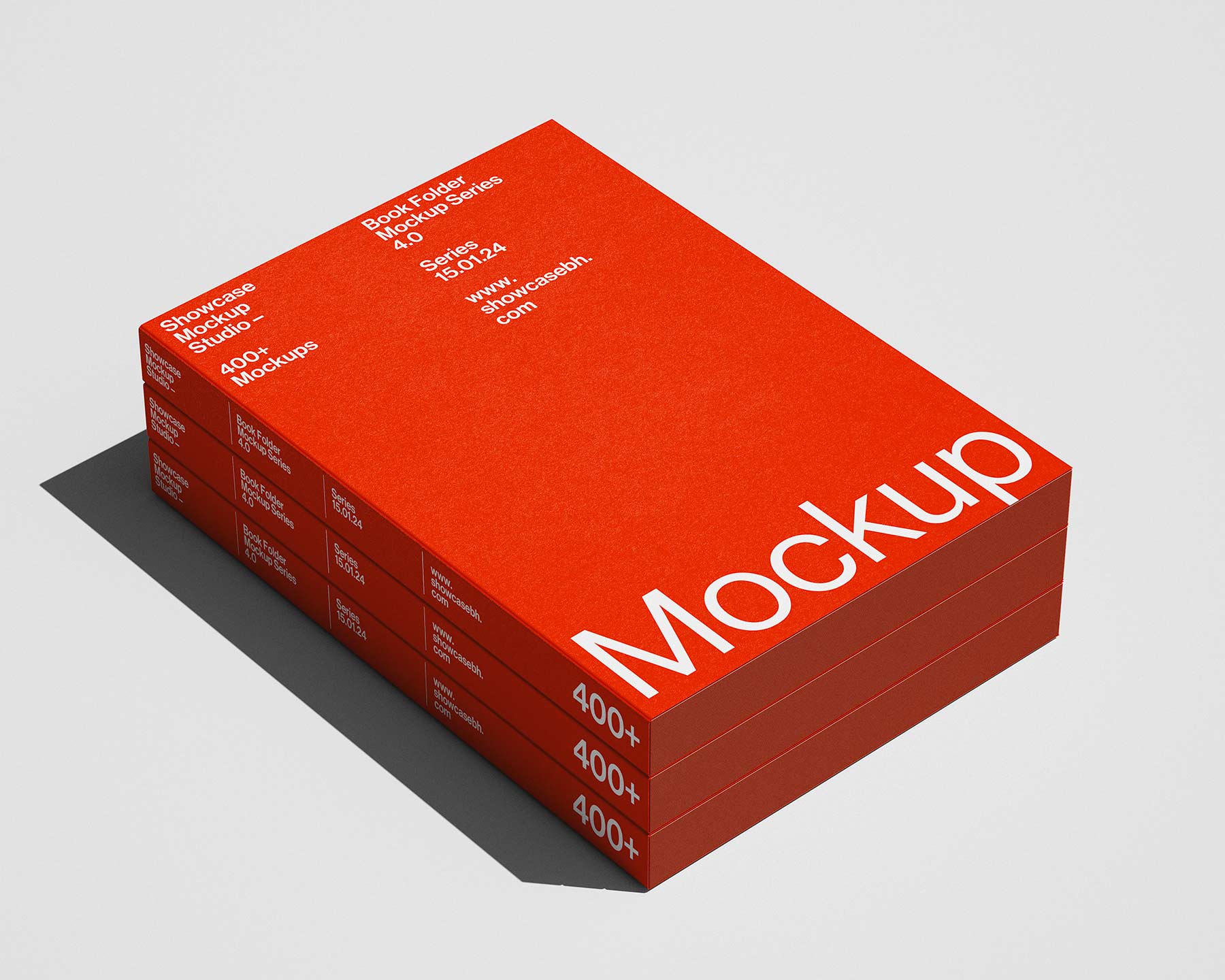 11款高级精装书籍画册硬纸板包装盒设计展示效果图PS贴图样机模板素材 BF4_Book Folder Mockup Bundle by Showcase Mockup 样机素材 sucaiwan.com