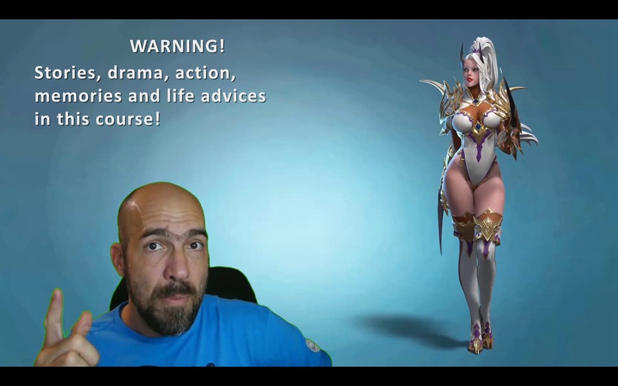 Blender三维女性刺客次世代游戏角色建模材质渲染教程 中英文字幕 3D Female Armored Assassin In Blender Course 设计教程 sucaiwan.com