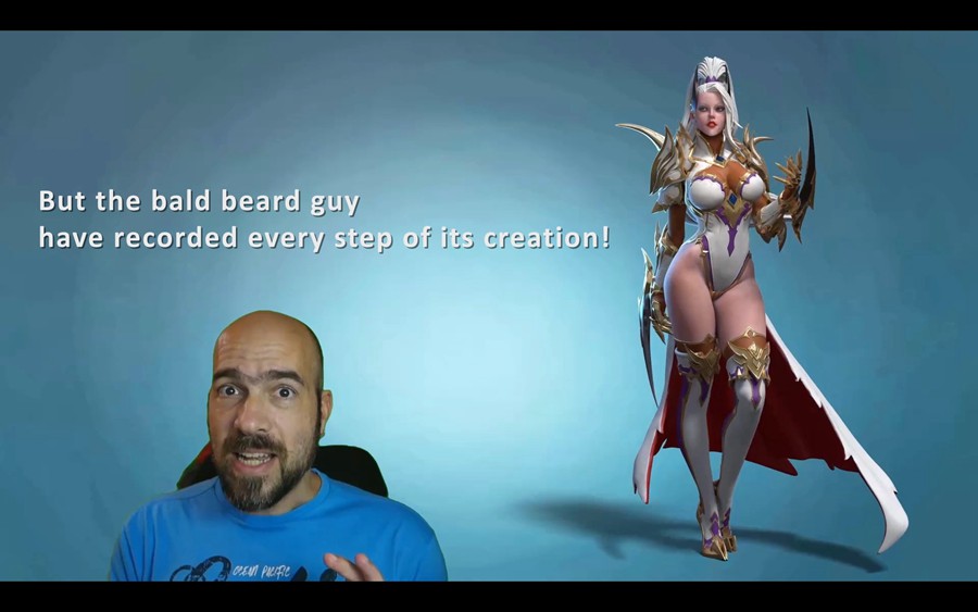 Blender三维女性刺客次世代游戏角色建模材质渲染教程 中英文字幕 3D Female Armored Assassin In Blender Course 设计教程 sucaiwan.com