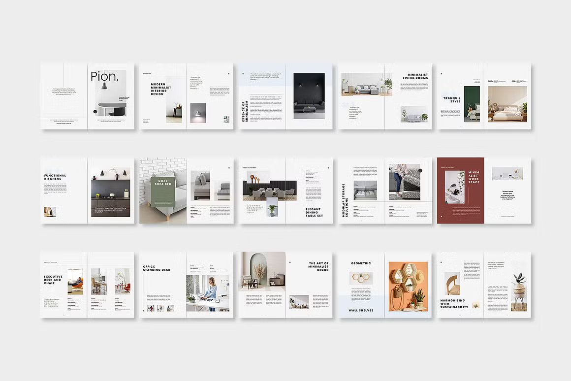 家居室内设计师和企业家A4杂志编辑Indesign/Canva模板 PION Editorial Interior Lookbook 幻灯图表 第8张-素材湾丨精选海外优质设计素材资源 家居室内设计师和企业家A4杂志编辑Indesign/Canva模板 PION Editorial Interior Lookbook 幻灯图表 sucaiwan.com