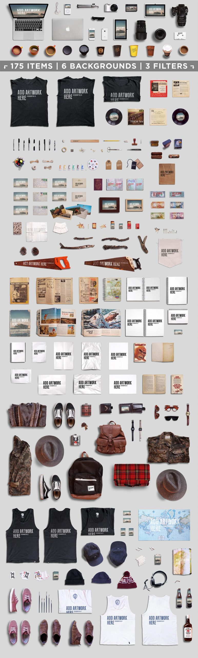 笔记本手机相机纸张标签摄影师设备清单样机模型+背景纹理Create Your Own Mockups 图片素材 第3张-素材湾丨精选海外优质设计素材资源 笔记本手机相机纸张标签摄影师设备清单样机模型+背景纹理Create Your Own Mockups 图片素材 sucaiwan.com