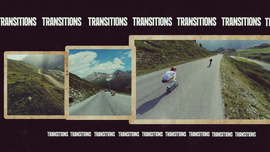 RP模板：4K复古时尚开场片头动画嘻哈摇滚拼贴胶片遮罩分屏转场过渡Get Gritty Title Transitions 影视音频 sucaiwan.com