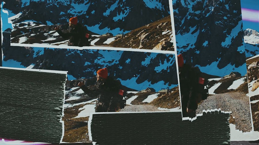 RP模板：4K复古时尚开场片头动画嘻哈摇滚拼贴胶片遮罩分屏转场过渡Get Gritty Title Transitions 影视音频 sucaiwan.com