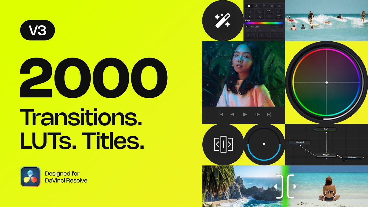 达芬奇预设:2000+达芬奇转场过渡/淡入淡出/缩放/相机对焦/故障毛刺/TV/马赛克/视频特效相机取景器预设插件 + 标题文字动画 + LUTs + 音效 Transitions, Luts and Titles | DaVinci Resolve , 第1张-素材湾丨精选海外优质设计素材资源 达芬奇预设:2000+达芬奇转场过渡/淡入淡出/缩放/相机对焦/故障毛刺/TV/马赛克/视频特效相机取景器预设插件 + 标题文字动画 + LUTs + 音效 Transitions, Luts and Titles | DaVinci Resolve , sucaiwan.com