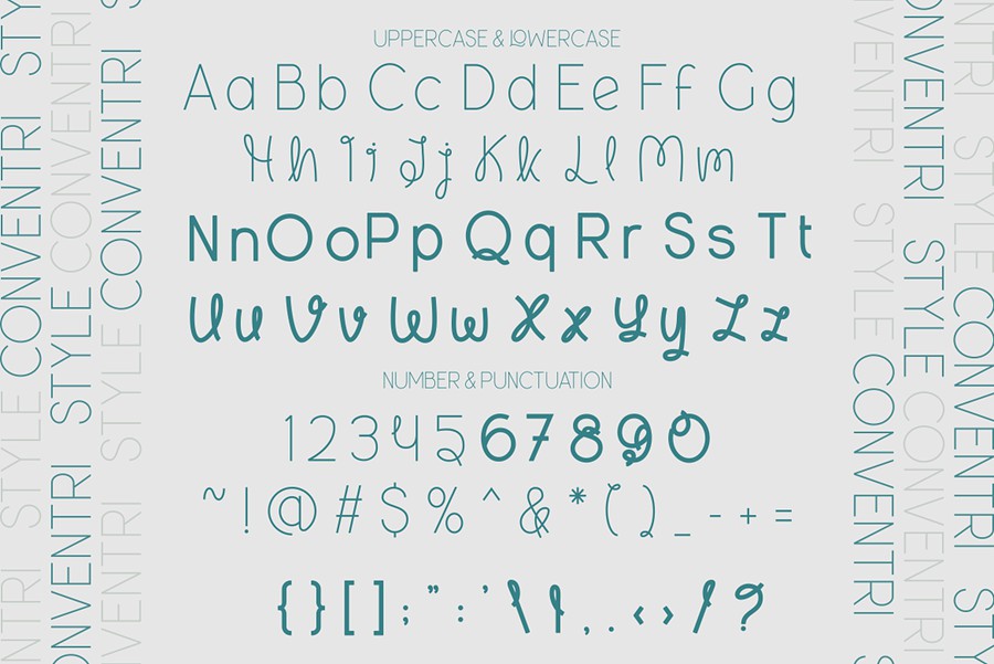 现代优雅品牌海报包装徽标设计无衬线英文字体安装包 Conventri – Modern Font 设计素材 第7张-素材湾丨精选海外优质设计素材资源 现代优雅品牌海报包装徽标设计无衬线英文字体安装包 Conventri – Modern Font 设计素材 sucaiwan.com