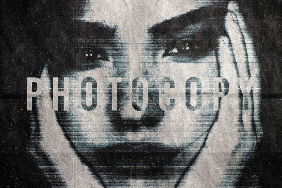 Grunge Photocopy Effect 插件预设 sucaiwan.com